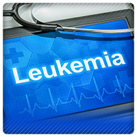 tablet with the word leukemia on it