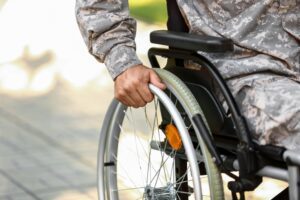 A veteran in a wheelchair, wondering how to get approved for a HISA grant.